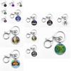 Laser Printing Cabochon Fortnite Keychain Stainless Steel Key Holder Ring Key