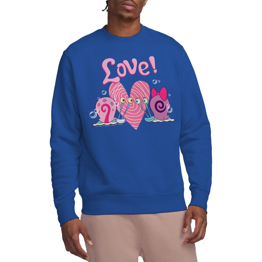 SpongeBob SquarePants Unisex Adult Valentine's Love Gary & Snellie Sweatshirt