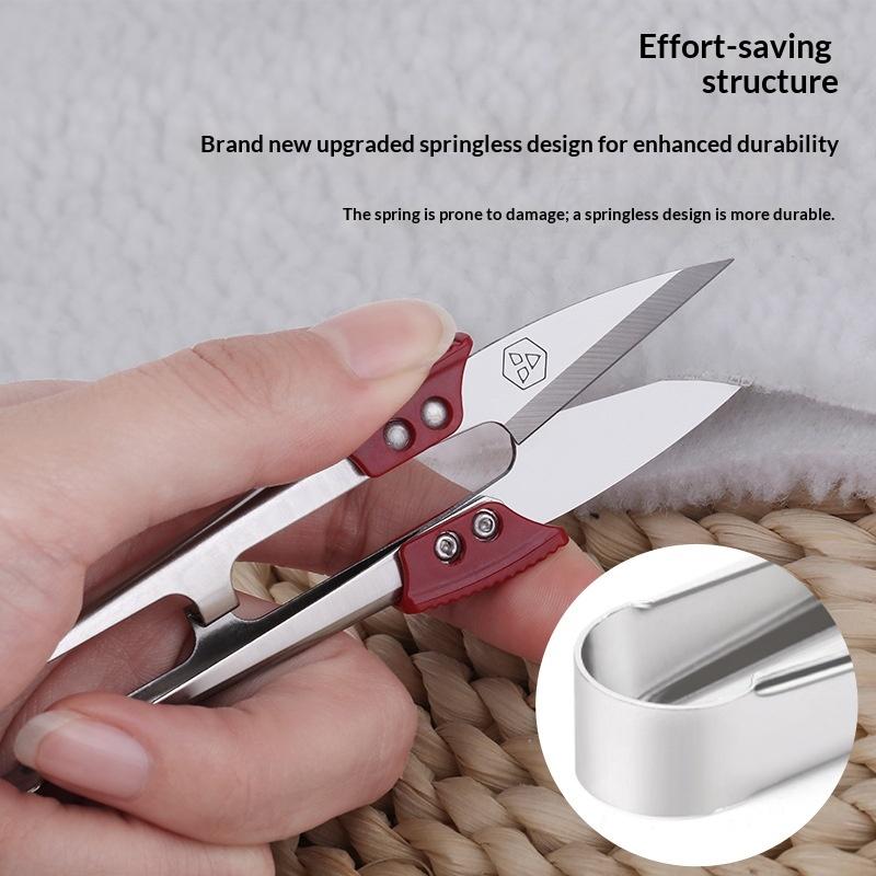 3/6Pcs U Thread Scissors Stainless Steel Yarn Shears Cutting Sewing Scissors Cross Stitch Scissors Embroidery Shears Clippers