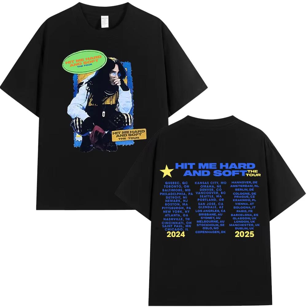 Billie Eilish  Hit Me Hard and Soft The Tour Live In 3D Tshirt 2026 Summer Unisexs Womens Cotton Oversized Tshirt Y2K