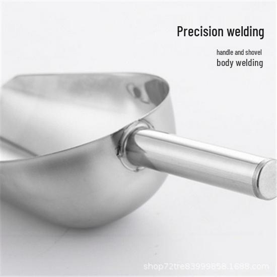 Stainless Steel Multi-Purpose Food Scoop for Ice, Flour, Sugar, Rice, Grains, and Tea 8-inch Ice Scoop [Single Pack] - 500/box