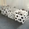 Home Fabric Art Cotton Linen Dirty Clothes And Sundry Storage Basket Square Box Folding Toy Basket Storage Box Mini Organizers
