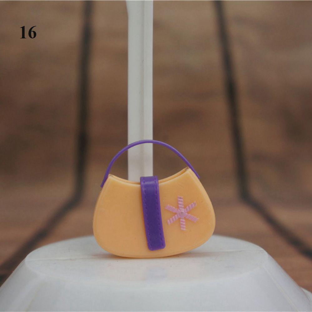 34 Styles Fashion Dollhouse Kids Toys 1/6 Doll Accessories Lady Plastic Bag Dolls Handbag Purse