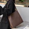 Ladies Soft Cowhide Tote Casual Bucket Handbags Girl Female Luxury Design Shoulder Bags Women‘s Natural Cow Real Leather Bag