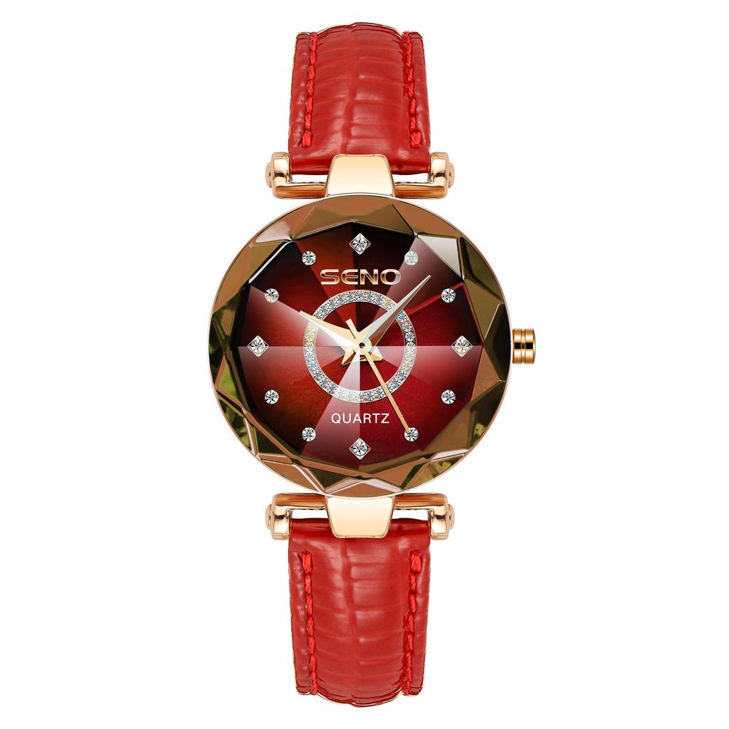 Ocean Heart Quarz Damen Diamantuhr - Stahlband, Wasserdicht