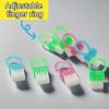 6 Stück Mini-Nagelringbürste, Fingerknopf-Staubbürste, Nail Art Werkzeug Kleine Bürste, Nagelhygiene/Schmuckpflege-Artefakt