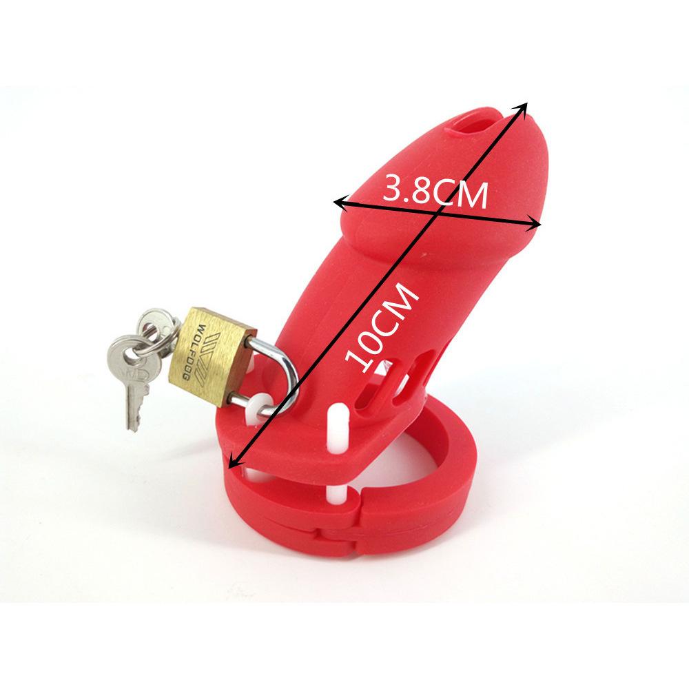 Silicone Chastity Lock for Men Sex Toys for Couples BDSM Chastity Cage