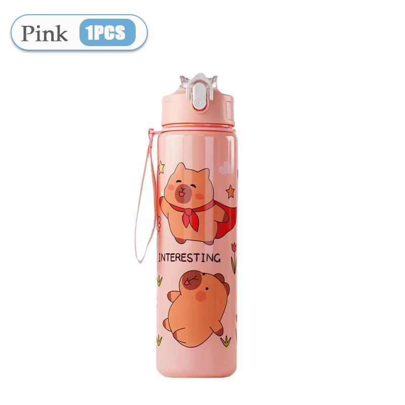 1-10PCS Capybara Sports Water Bottle Straw for Outdoor Camping Picnic School Reusable Portable Drinkware Summer Holiday Gift