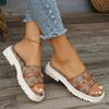 Summer 2024 New Women Slippers Flat Bottom Non-slip Outdoor Open Toe Beach Female Sandals Sexy Fashion Design Slides Woman Shoes