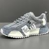 Sports Shoes Men's 2025 Spring and Autumn New Mesh Breathable Sports Shoes Fashionable Thick Soled Lace Up Casual Running Shoes
