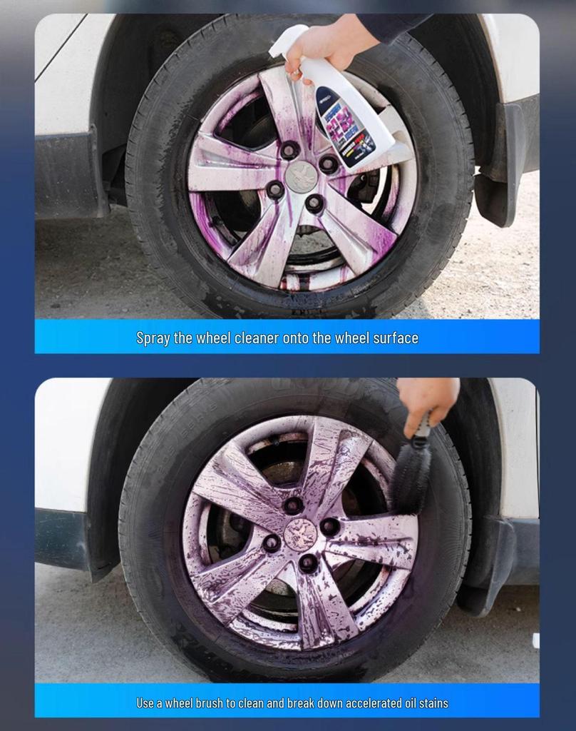 Środek do czyszczenia felg i kół samochodowych z proszkiem żelaznym usuwającym rdzę: Idealny do czyszczenia kół, opon, felg stalowych i stopów aluminium.