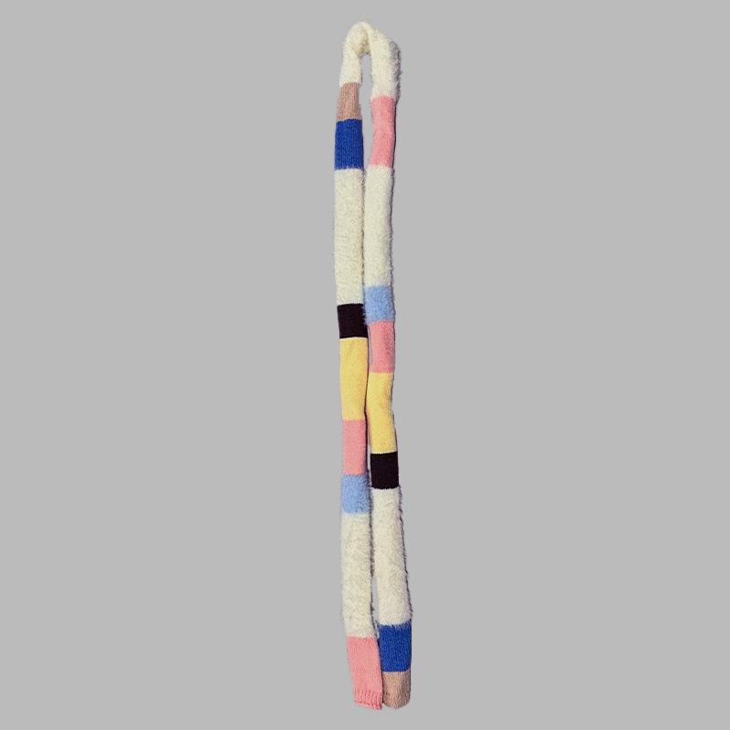 

Зимний новый высококачественный теплый шарф женский зимний шарф из лисьего меха атмосферный слегка закрученный милый вязаный шарф