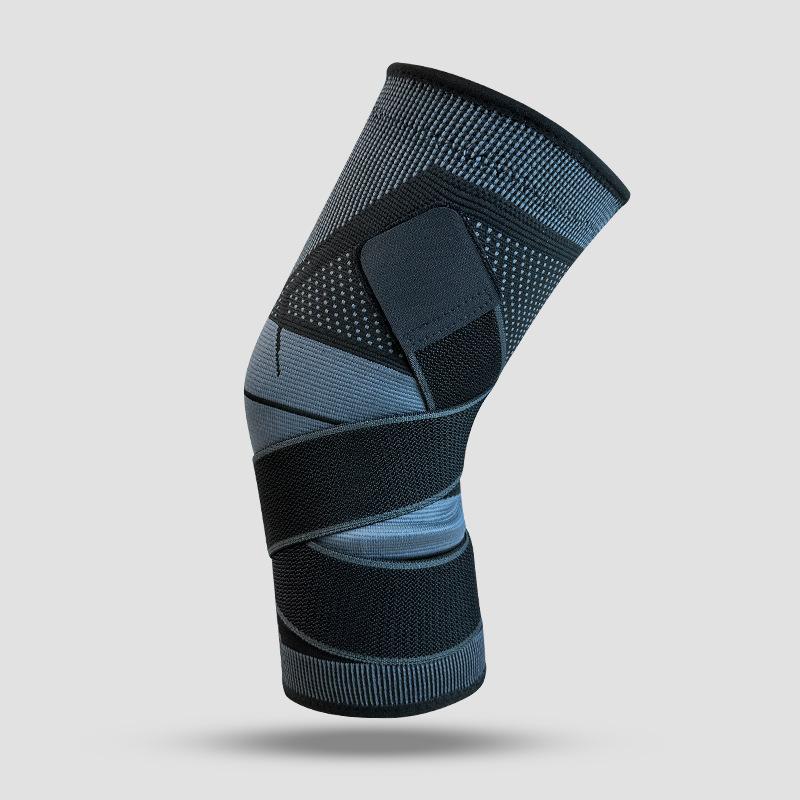 

Double Strap Non slip Silicone Sports Knee Pads Nylon Spring Strip Basketball Knitted High Elastic Protective Gear Knee Pads Equipment XL