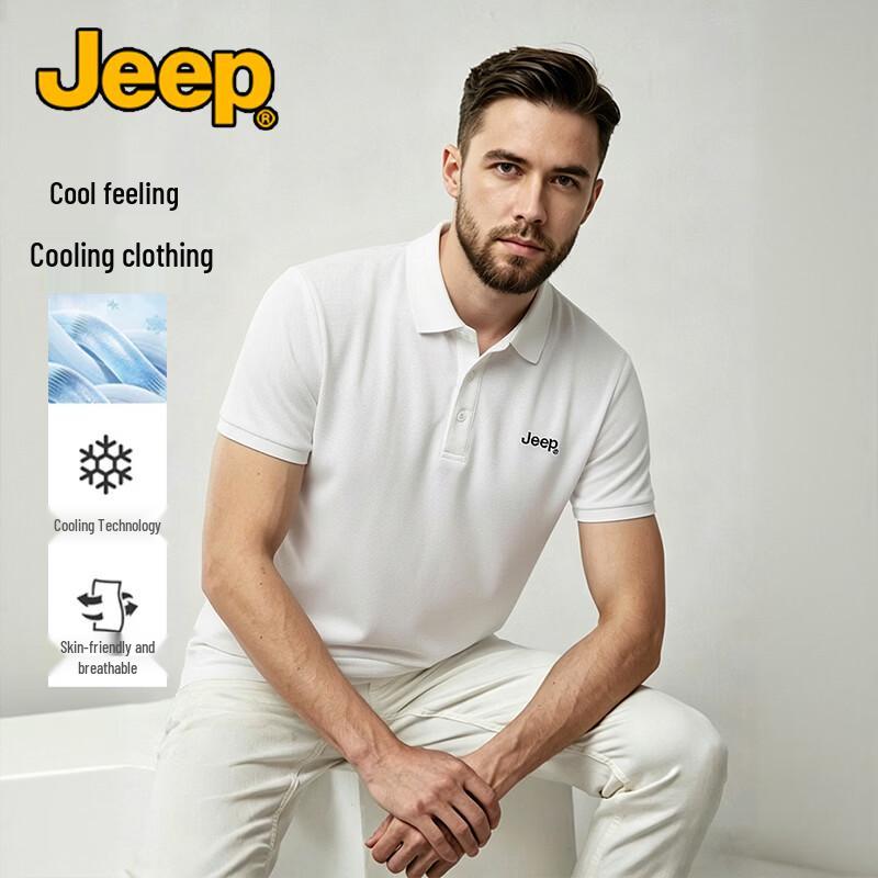 JEEP Men s Breathable Cool-Touch Polo Shirt M