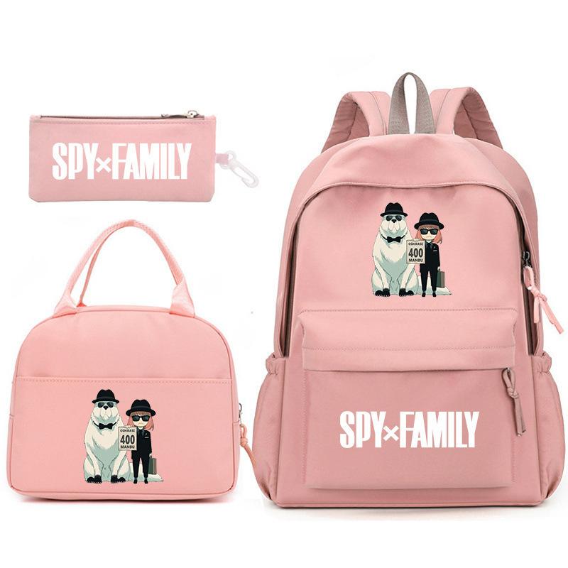 School Season Spy Playhouse Printed Backpack Pencil Bag Shoulder Bag Leisure Primary And Secondary School Students Schoolbag