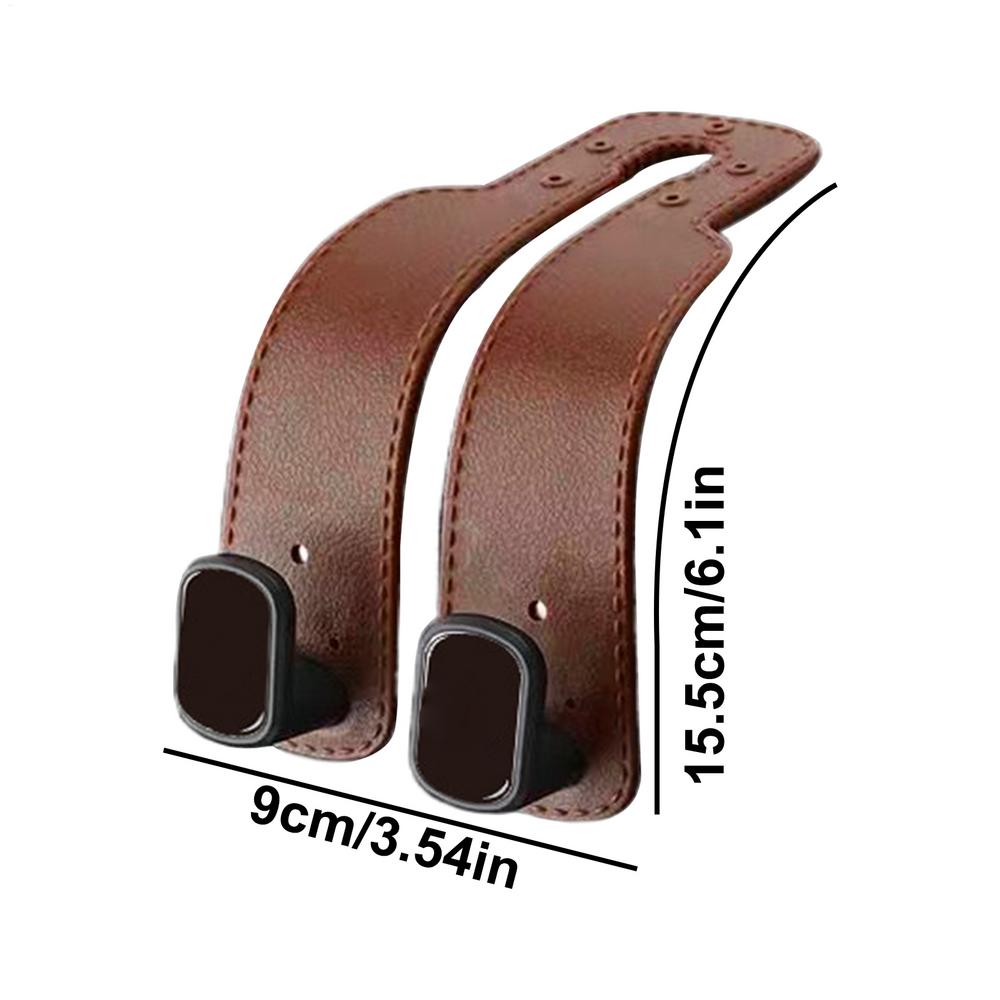 Car Purse Hook PU Leather Purse Holder for Car Versatile Hanger Storage Organizer for Trunk Vehicle Organization Accessories