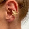 Golded C-shaped Ear Clip Silver No Piercing Earrings Hip Hop Gold Jewelry  Women