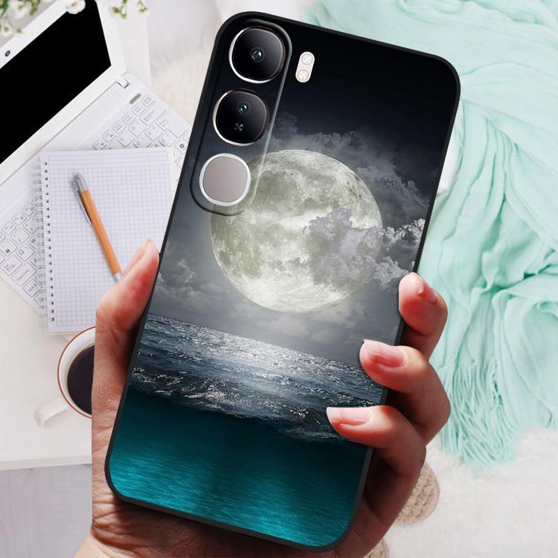Vivo V40 Lite IDN V40SE Y200 Y300 Telefon Kılıfı Arka Kapak Moda Çiçek Kelebek Yumuşak TPU Kılıflar Vivo V 40 Lite V40 SE İçin