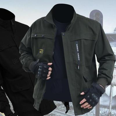 Herren Camouflage Baumwoll Arbeitsjacke, Japanischer Stil, für Schweißen und Autoreparatur, Frühling/Herbst
