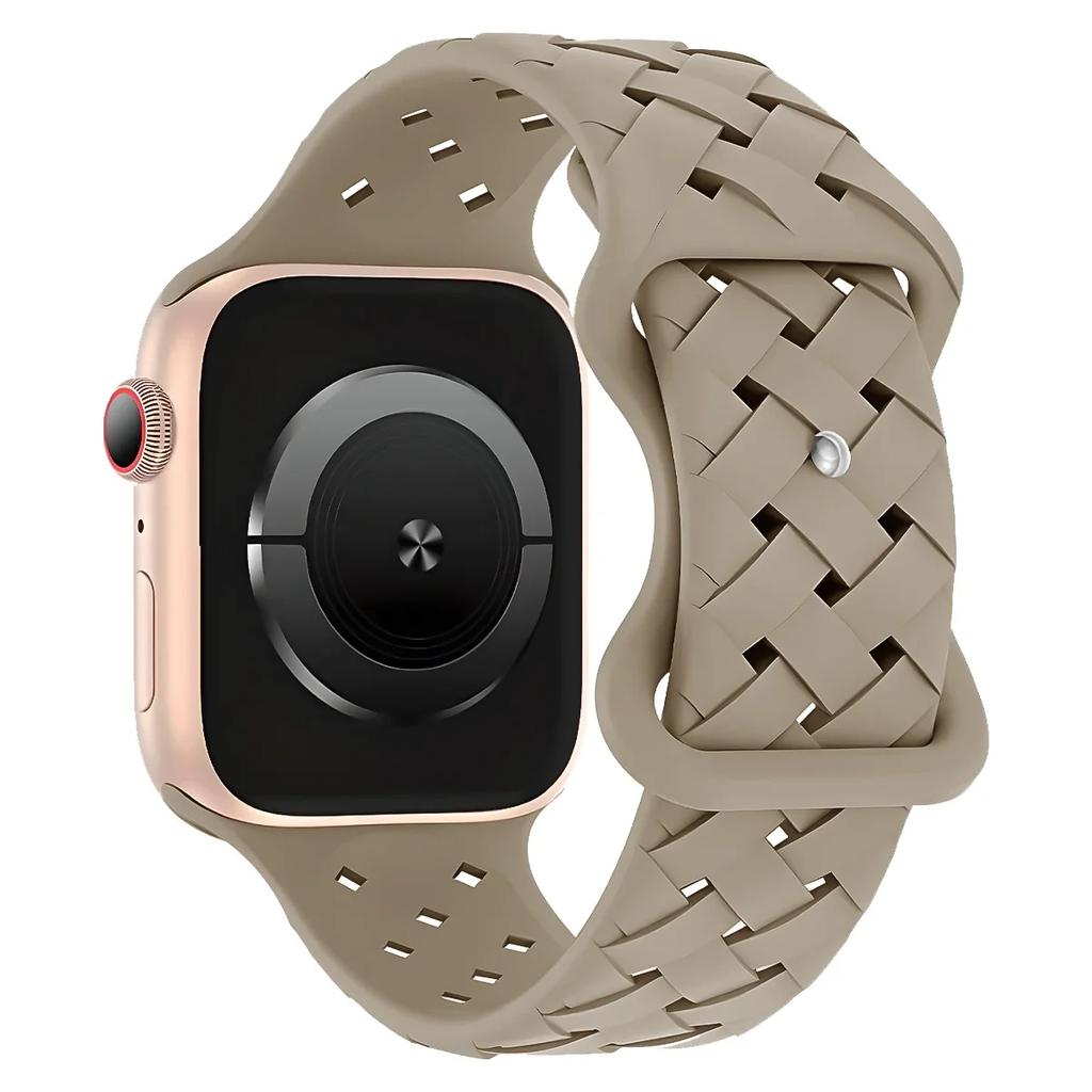 Silicone Strap for Apple Watch Band Ultra 2 49mm 46mm 45mm 44mm 42mm Sport Breathable Bracelet For IWatch Series 10 9 8 7 6 SE 5