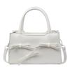 Monochromatic PU shoulder bag for women  high-end arc  fashion pearl  crossbody bag