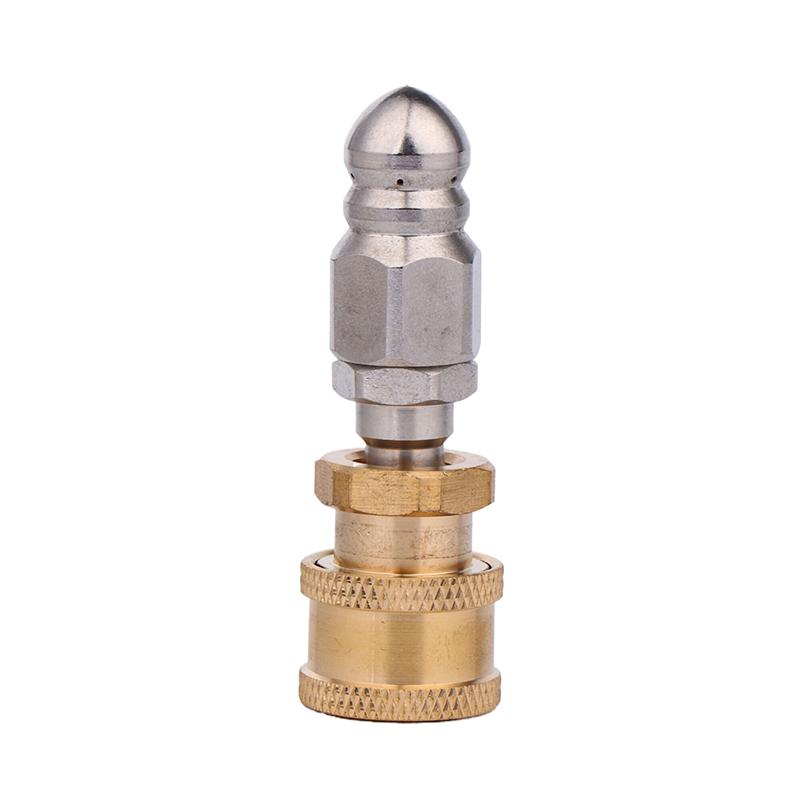 High Pressure Washer Nozzle, 1 Front 6 Rear Jet Spray Pipe Cleaning Nozzle Tip, 1/4'' NPT Male Thread 11.8mm/12mm
