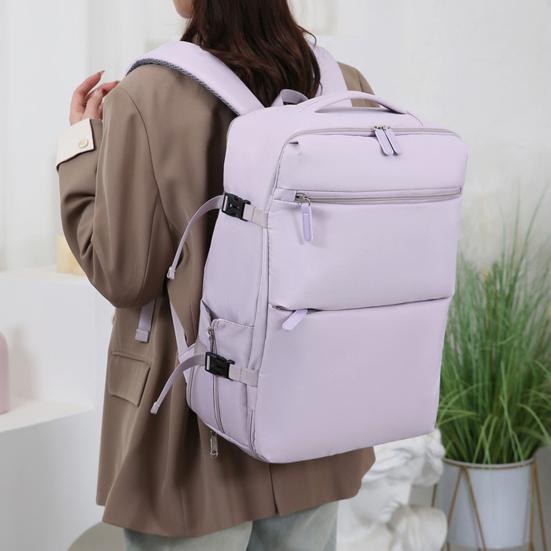 Expandable Travel Backpack Women Men Laptop Backpack with USB Charging Port Airline Approved Backpack with Anti-Theft Pocket Shoe Compartment