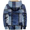 Men's Winter Printed Fleece Jacketed Cardigan Zipper Jacket