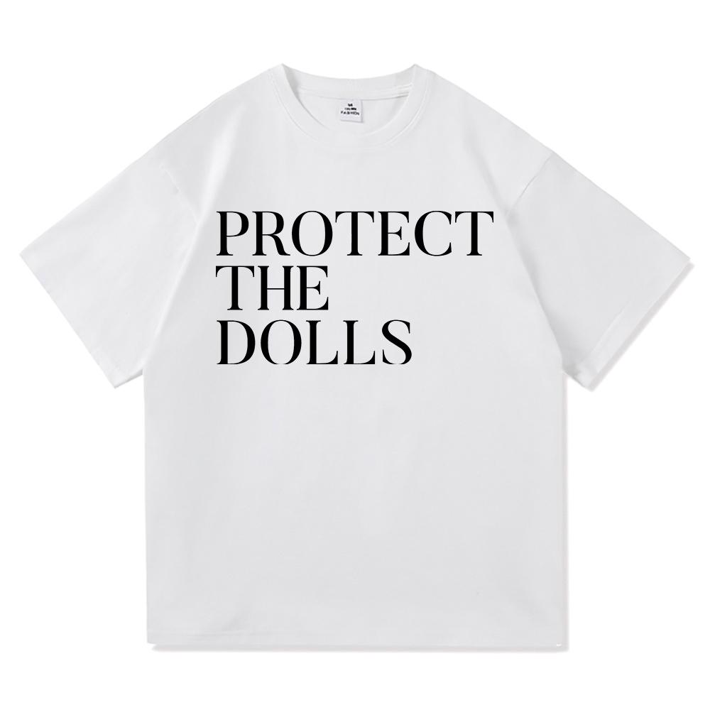 Protect The Dolls T Shirt UnisexUnisex Harajuku Aesthetic Letter Print TShirt Unisex High Quality Casual Cotton Tees Tops Clothes