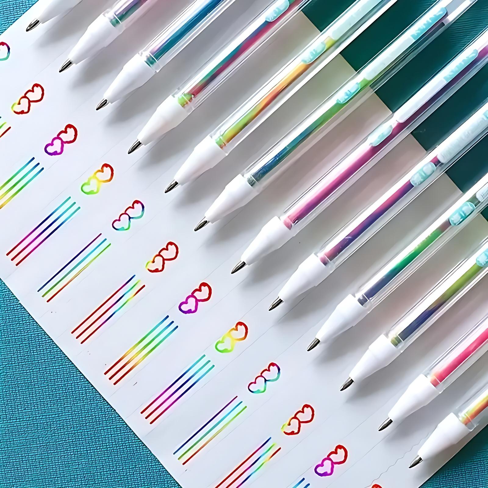 Набор из 12 шт. разноцветных гелевых маркеров-хайлайтеров, быстросохнущие, для гладкого письма, для школы, офиса, рисования, творческих проектов