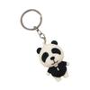 Adorable Silicone Panda Keychain Cartoon Animal Pendant Keyring Handmade Backpack Accessory for Girls and Boys