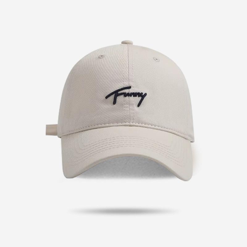 

Simple Head Big Baseball Cap With Solid Color And Letter Design Embroidery