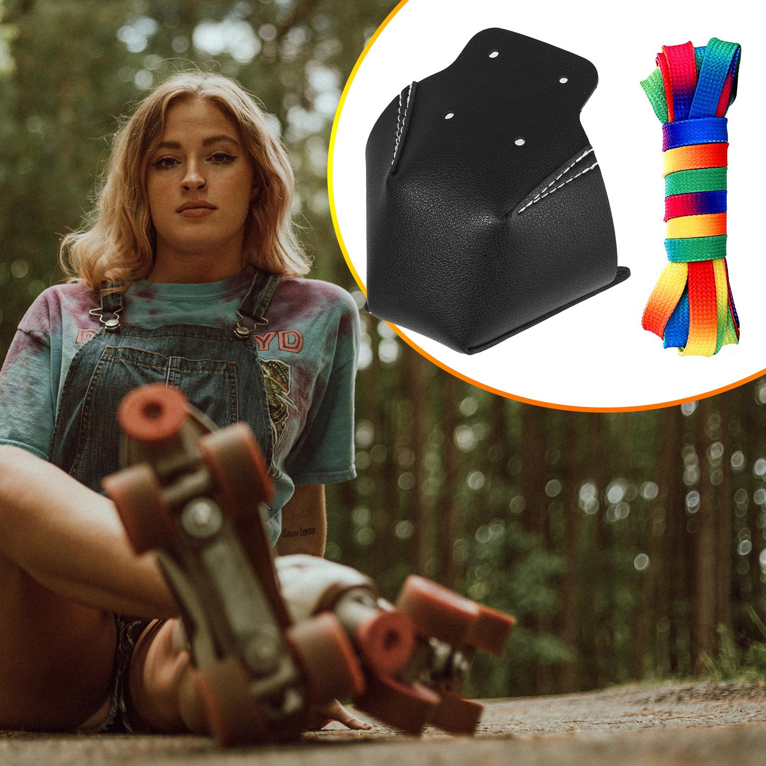 

Защитные чехлы для роликовых коньков из искусственной кожи Защитные кепки для коньков Защитные колпачки для пальцев Искусственная кожа