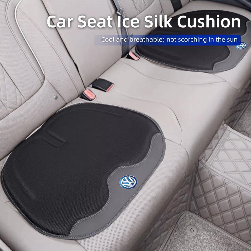 Car Seat Cushion Leather Breathable Ice Silk Pad Interior Accessories For VW GTI Polo Passat Scirocco Golf Tiguan Jetta T-ROCJD8