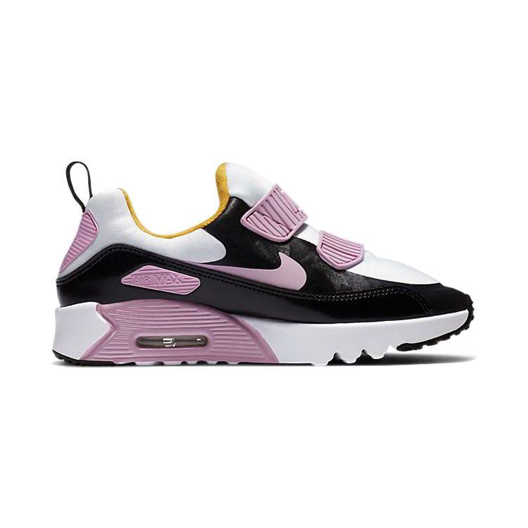 Nike Air Max 90 Tiny Low Top Running Shoes Black Pink Children Aged 3 7 Years Old 881927-022
