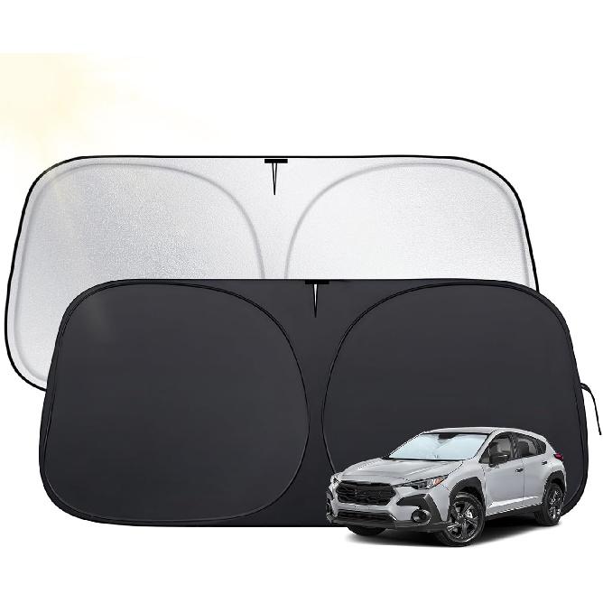 Windshield Sun Shade for Toyota Tacoma 2016-2025,  Fit Car Sun Shades with 420D Fabric & Foldable Memory Steel Wire, Sunshade for Car Windshield