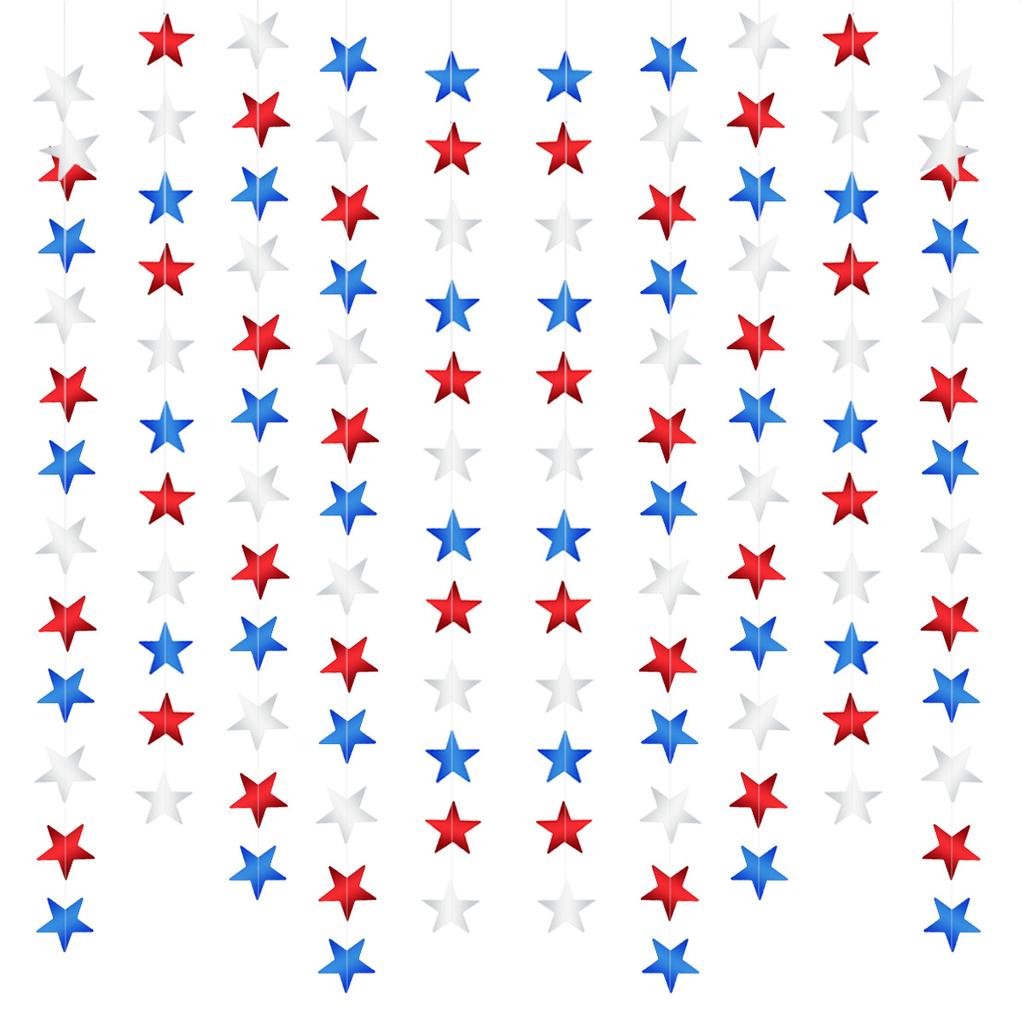 Unabhängigkeitstag Dekoratives Pailletten-Wimpelflagge, Fünfzackiger Stern Latte Blume, Nationalfeiertag Geburtstag Laden Dekoration, Bunte Flaggenhersteller