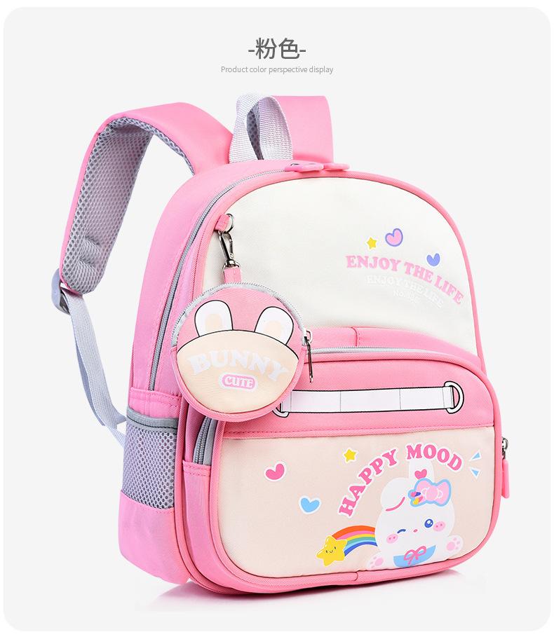 

School bag kindergarten new children s school bag cartoon cute and lightweight foreign style backpack ultra-light simple high-value backpack