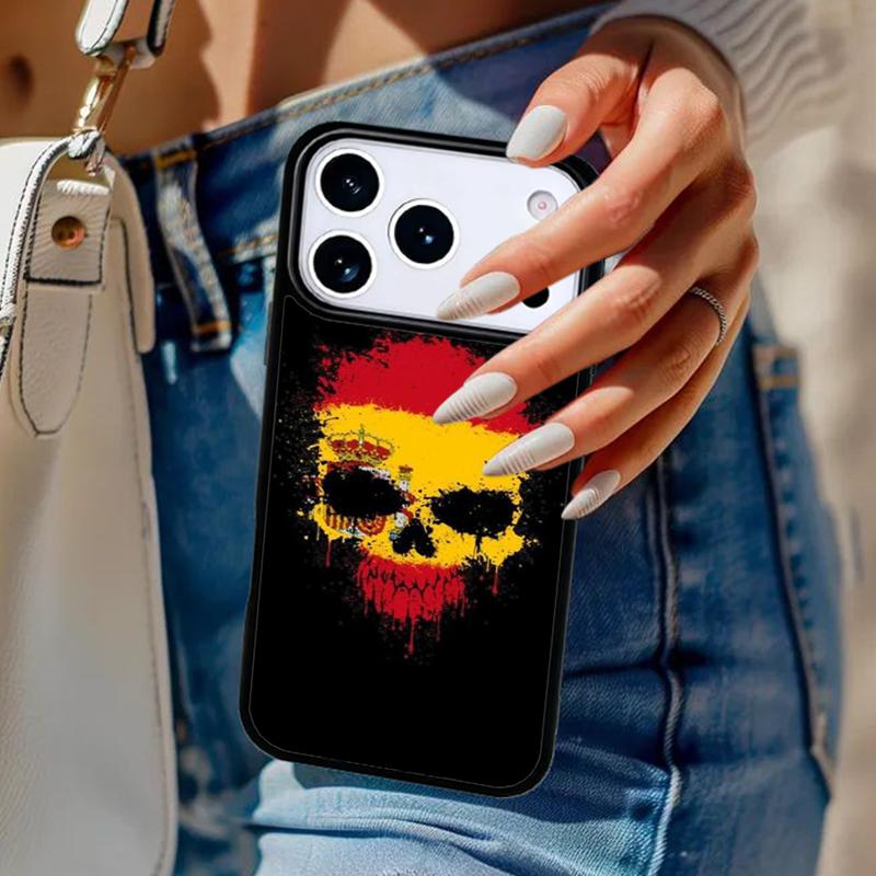 Spain Spanish Flag Phone Case For iPhone 17 Air 14 15 13 12 Max Cover For Apple 16e 11 Pro Max Plus Coque