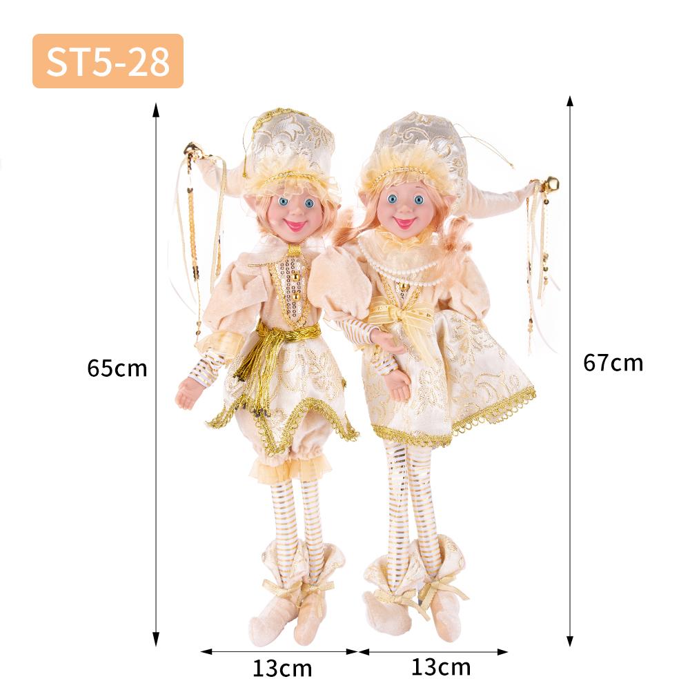 Neu Weihnachten Ornamente Plüsch Puppen Stoff Handgemachte Plüsch Elf Spielzeug Ornamente Plüsch Elf Spielzeug