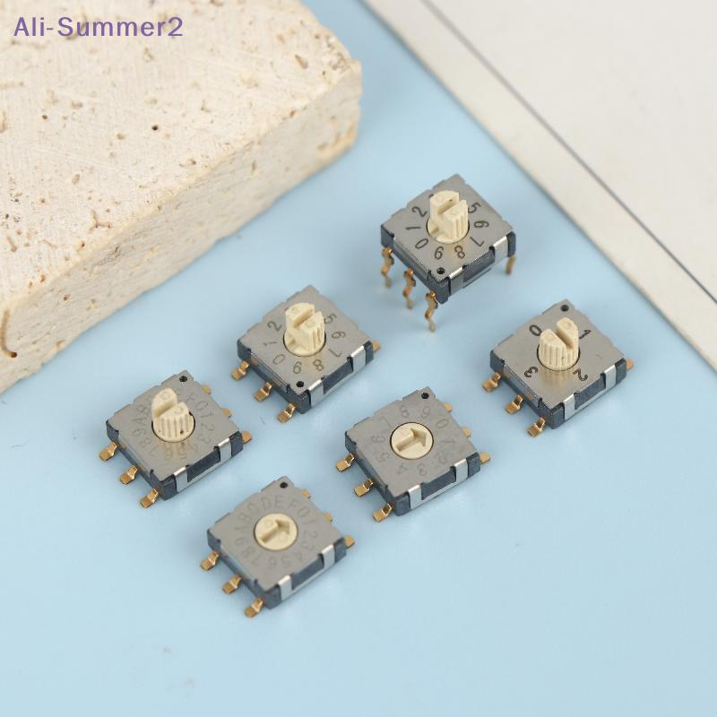{Summer2} {Summer2} 2Pcs Mini Encoder Rotary Encoder Switch BCD8421 Multi Gear Band Knob Switch SMD Band Switch