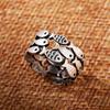 1 st Retro Vintage Bred Tre-lagers Liten Fisk Ring, Söt Pekfinger Ring