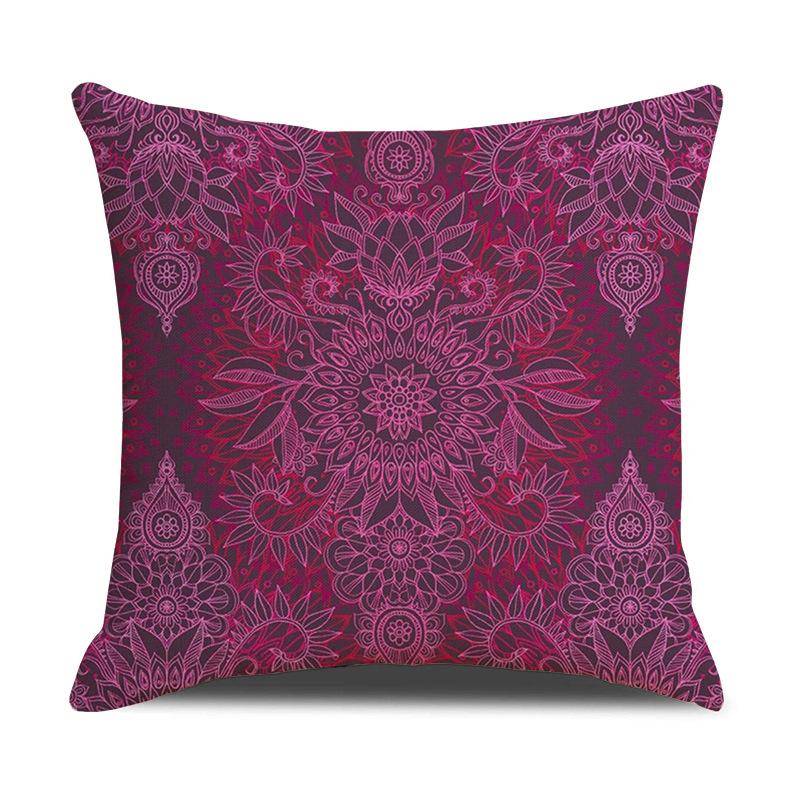 Retro Pattern Printed Cushion Pillow Cover Sofa Side Sleeping Household Products Linen Cushion Geometric Pattern