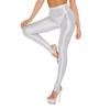 Womens Plus Size Glossy Stirrup Leggings High Waist Elastic Waist Tummy Control Gym Yoga Workout Pants