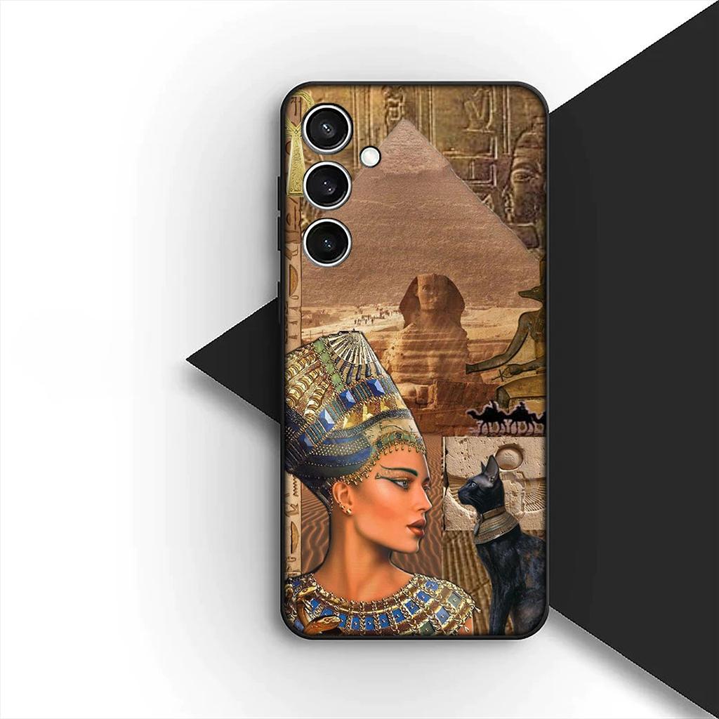 Egypt Nefertiti Anubis Ankh Kemet Pharaoh Flag Cover for Motorola Moto G06 G86 G57 G14 G34 G24 A54 G15 G17 Power G77 G87 Case