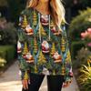 Women's Fashion Casual Christmas Print Pullover Long-Sleeve Hooded Sweatshirt