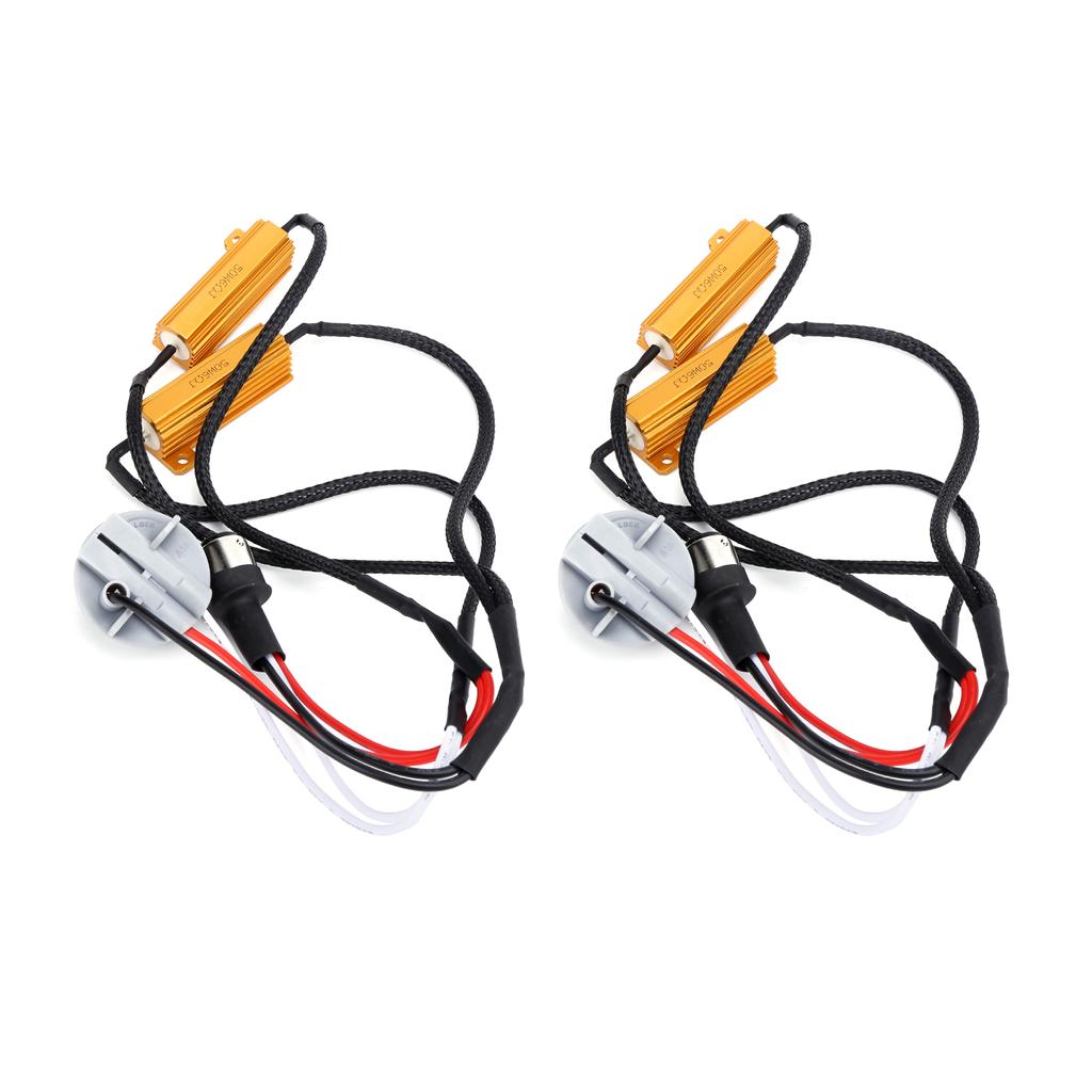 2pcs 1157 LED Decoder 50W Load Resistor Flash Error Free Canceller for Car Headlamp Fog Lamp DRL