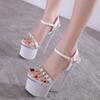 Fashion New Woman Shoes Summer Sandals Heel Transparent Female Platform High Heels Crystal Pole Dance Wedding Dress 2025 Stripper Shoes
