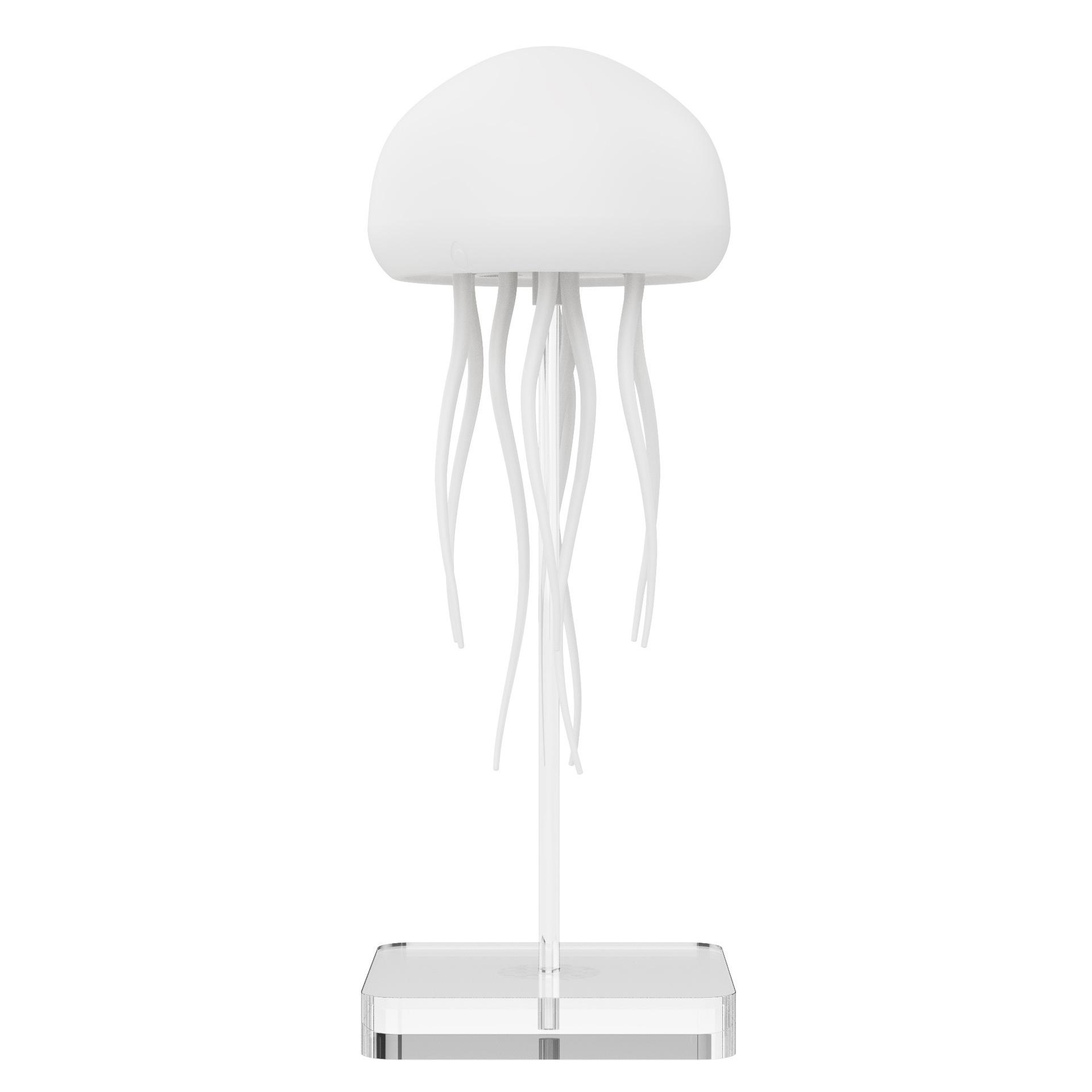 

Smart Color-Changing Sound-Activated Jellyfish Lamp Floating Tentacles Creative Mood Sensor Night Light with Acrylic Base A