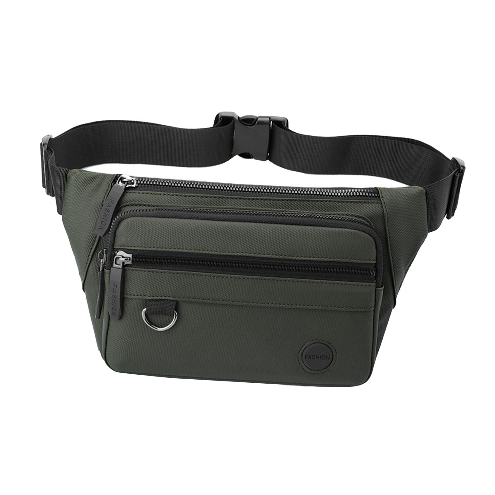 

Waist Pack Bag for Men Chest Bag Waterproof Fashionable Oxford Cloth Fanny Pack for Climbing Hiking Cycling Travel Commuting зелёный